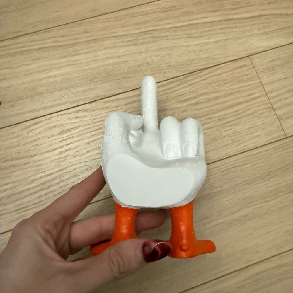 white and orange middle finger duck toy - Picture 3 of 7